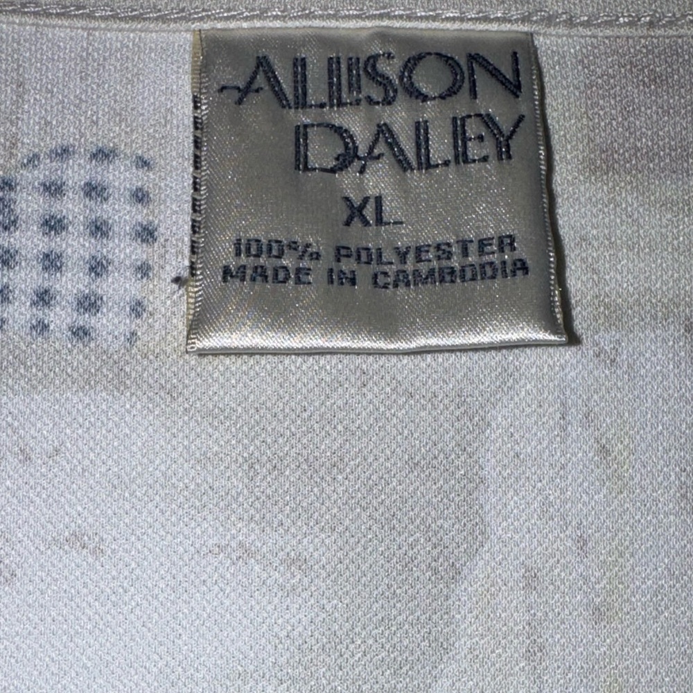 Alison Daley Coastal Print Short Sleeve Top Size XL Lighthouse Beach Nautical - Picture 3 of 3